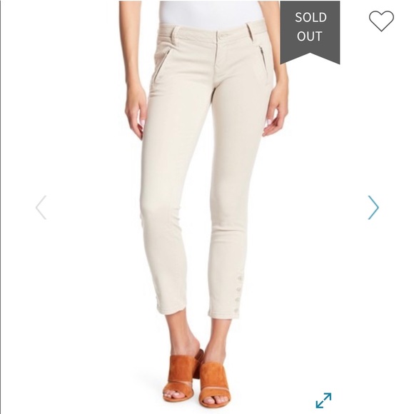 Anthropologie Denim - Anthropologie LEVEL 99 Tan Ankle Zipper Slim Twill Pants Jeans 28